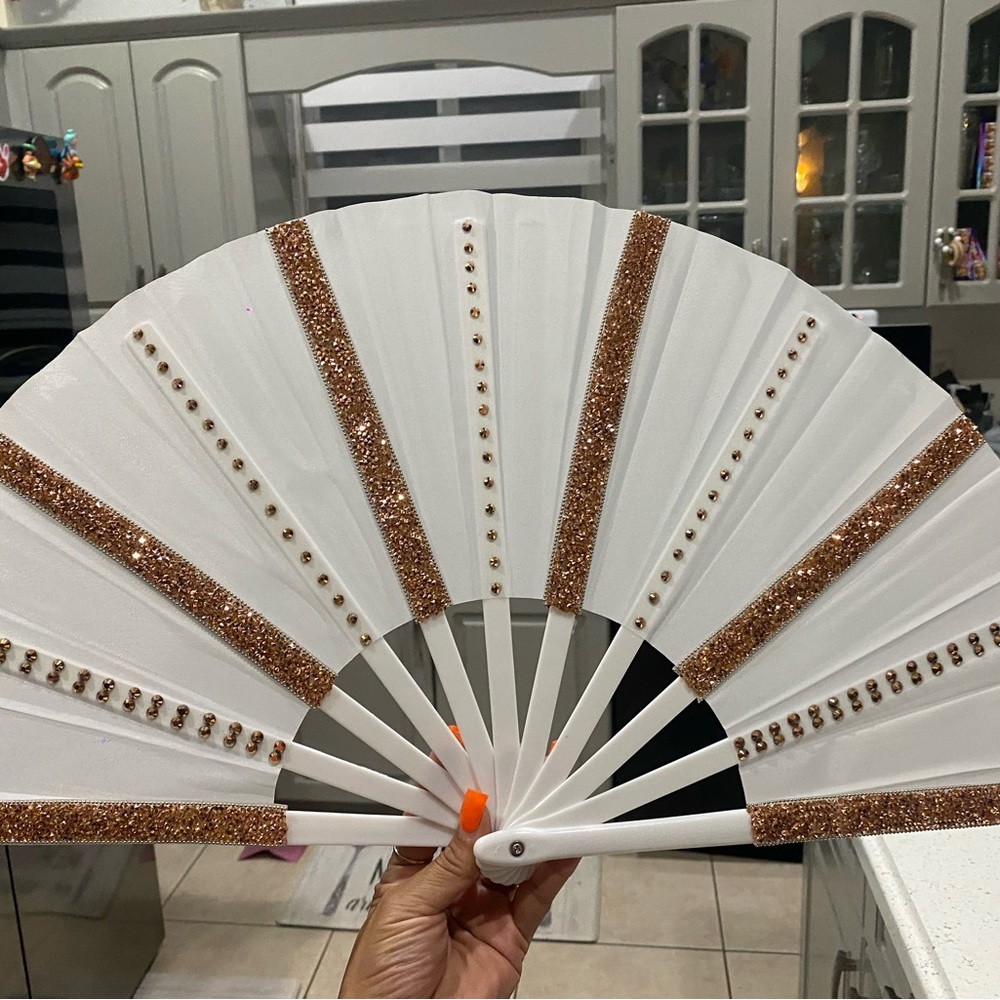 Large Rosegold Hand Fan